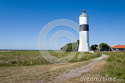 Famous lighthouse on southern Oland, Sweden Stock Photo